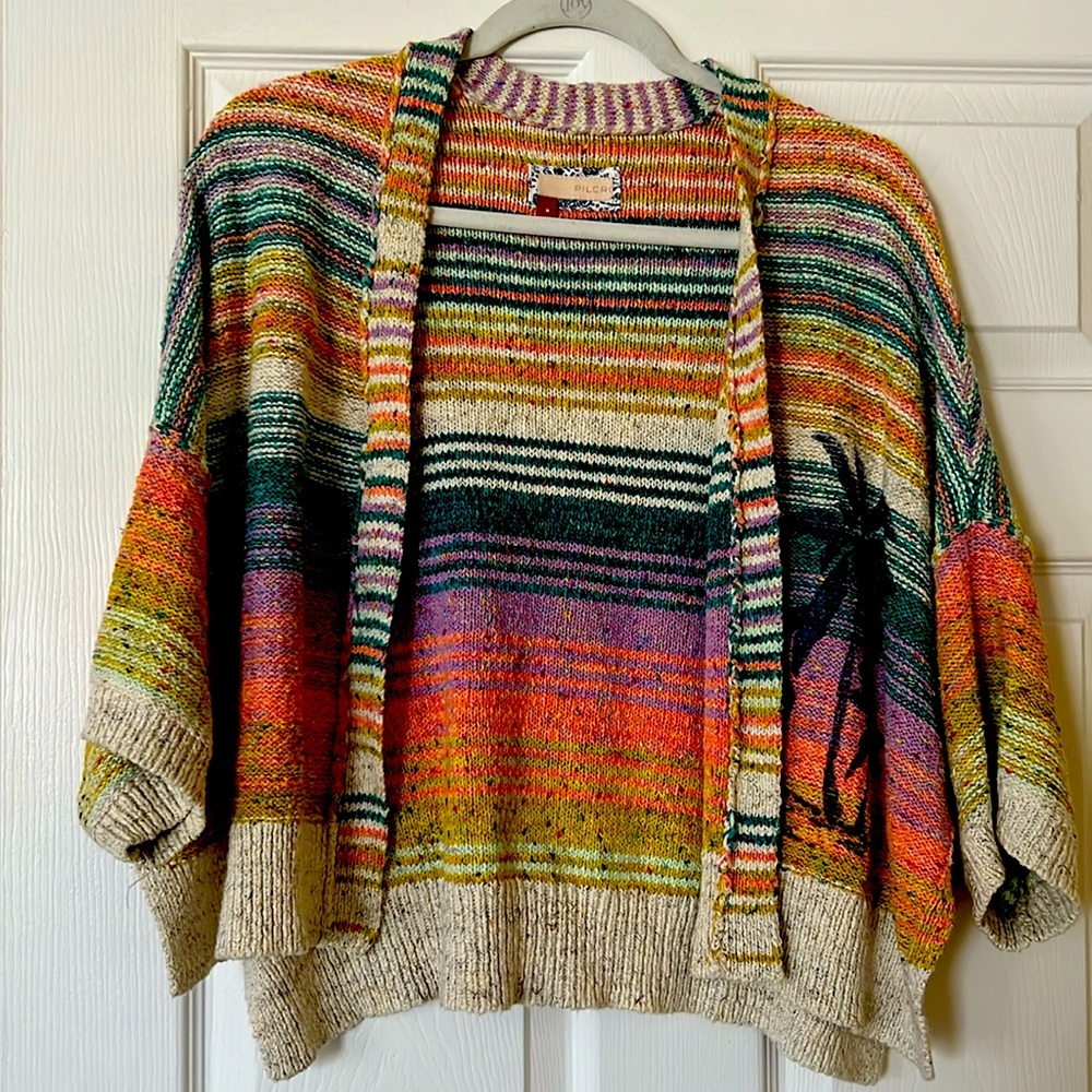 Open front cropped cardigan